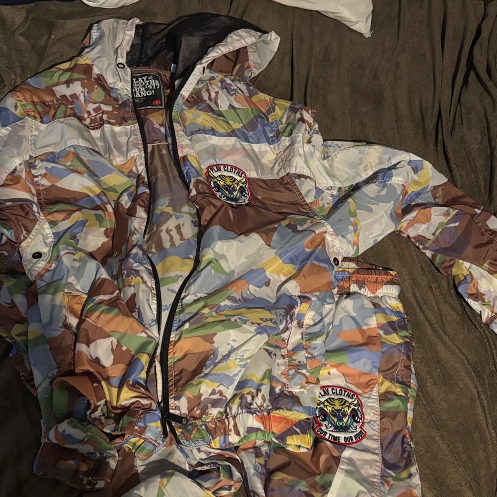 Play cloths by the Clipse Men's Camouflage Jacket and Pants Set hip hop duo